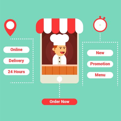 online food order vector