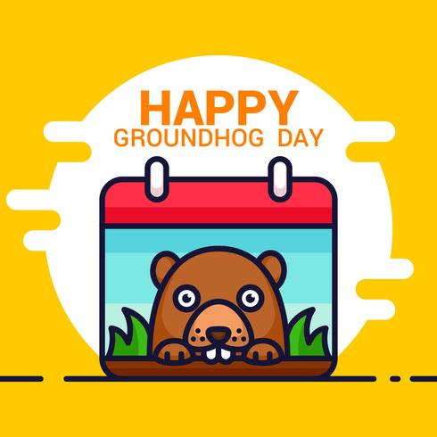 Groundhog Day  vector