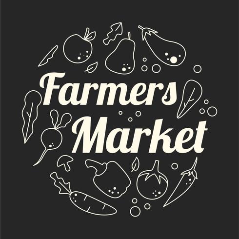 seal flyer design farmers market vector