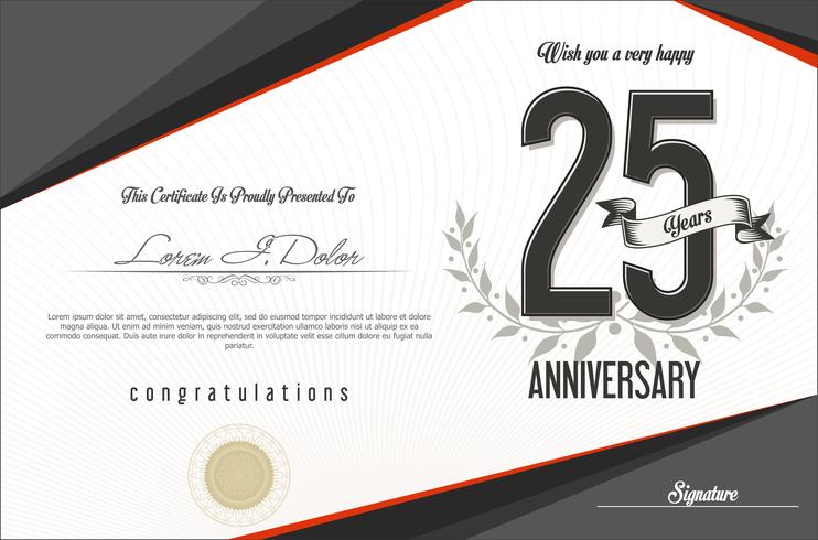 anniversary background vector