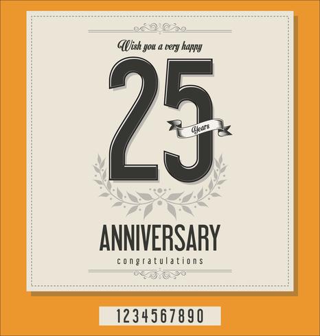 anniversary background vector