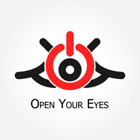 Open Your Eyes turn onoff  symbol vector