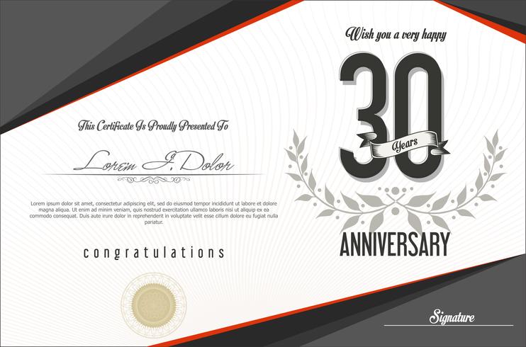 anniversary background vector