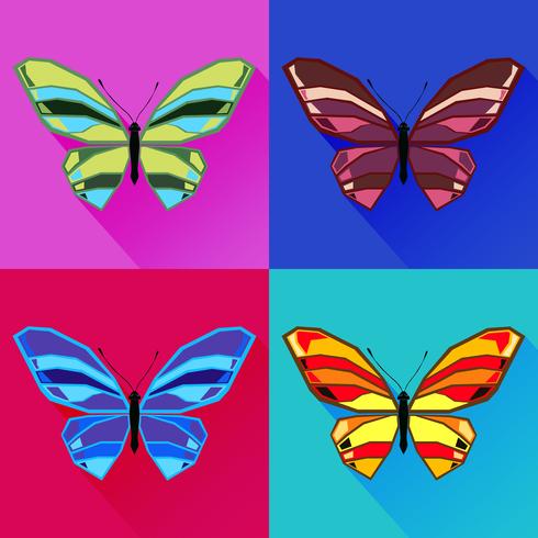 Abstract images of a butterfly vector