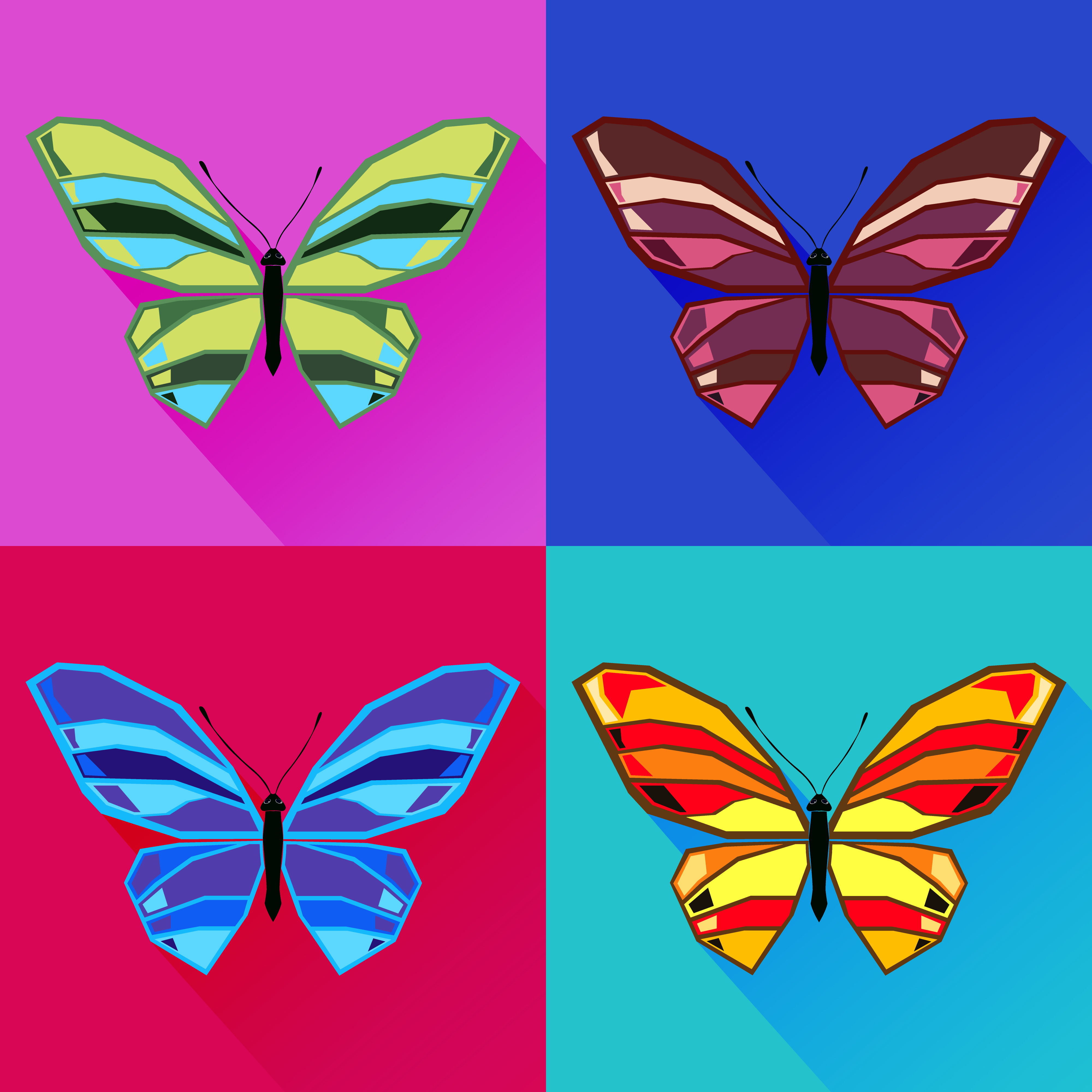 Abstract images of a butterfly 560100 Vector Art at Vecteezy