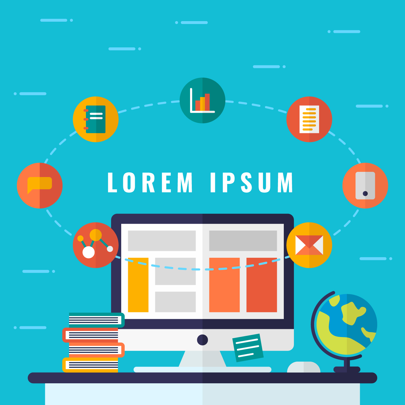 Download E-Learning Concept Design 560102 Vector Art at Vecteezy