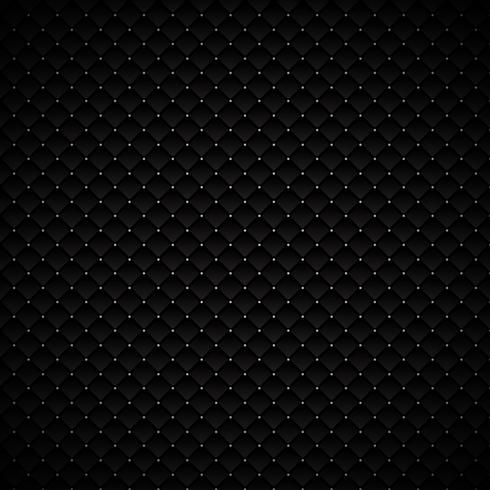 Abstract luxury black geometric squares pattern design with silver dots on dark background.  Luxurious texture. carbon metallic surface. vector