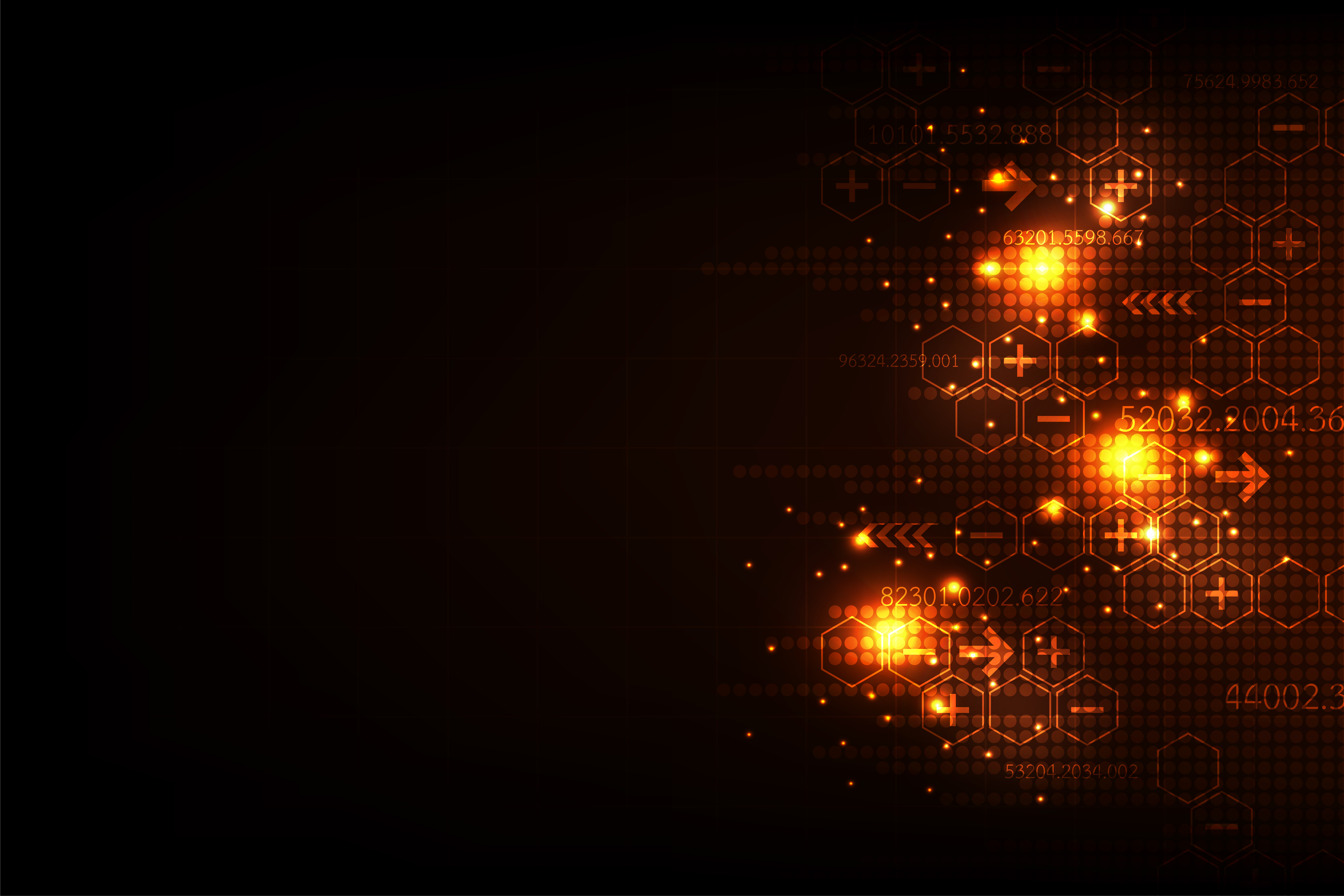 Vector abstract background technology in digital concept on a dark orange  background. 560145 Vector Art at Vecteezy