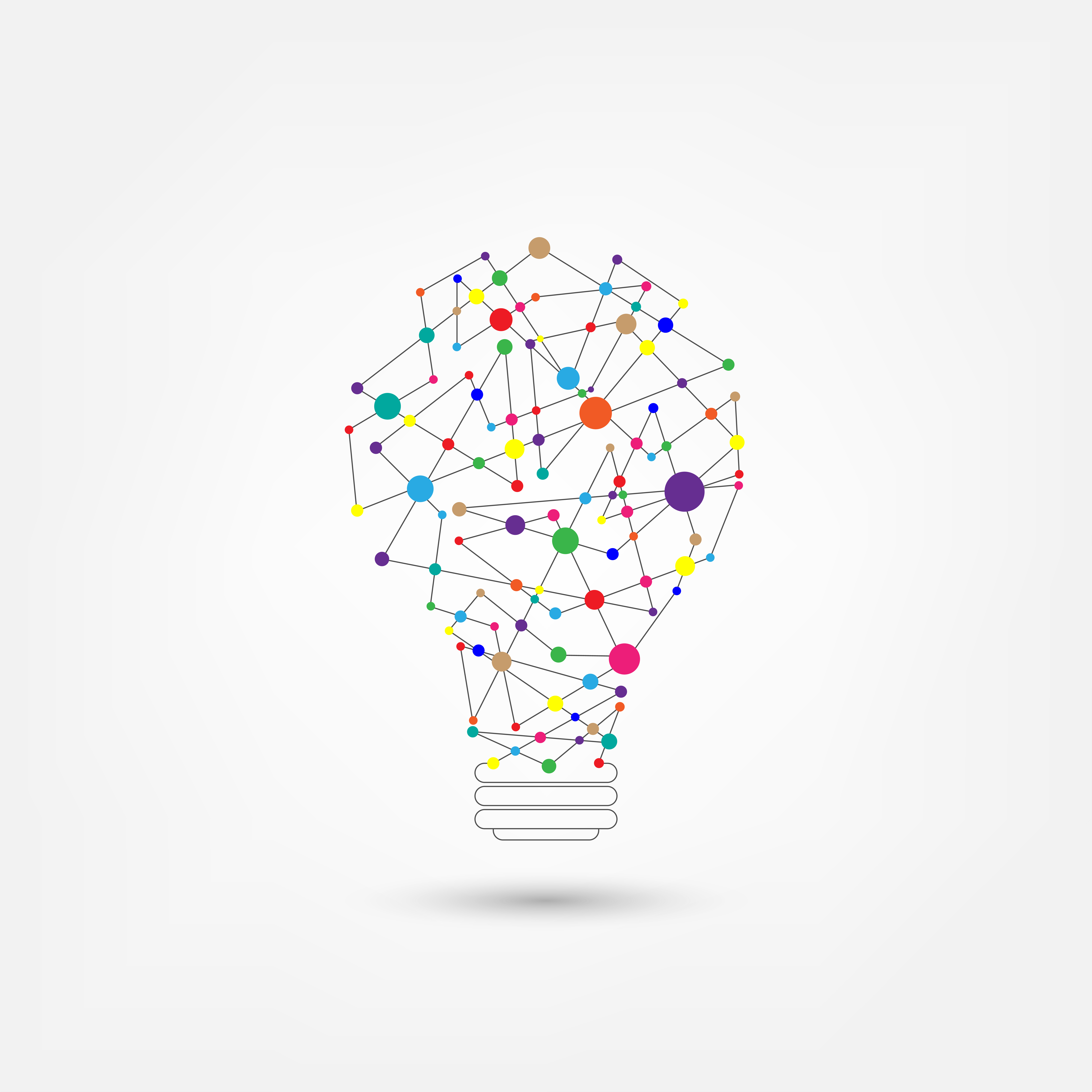 Network technology in the form of light bulbs. 560161 Vector Art at Vecteezy