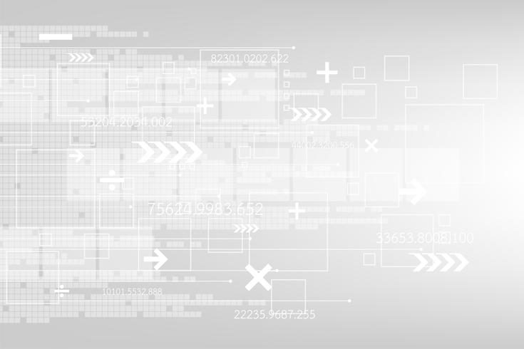 Vector abstract background technology in digital concept on a gray background.
