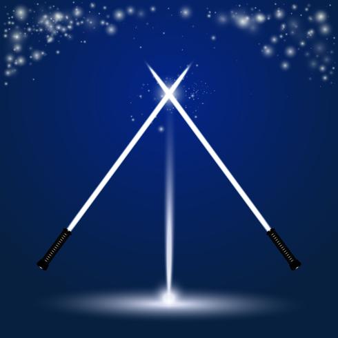 Light saber set vector