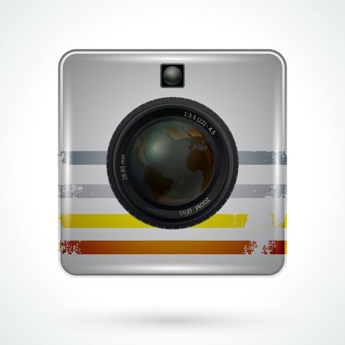 Retro photo camera vector