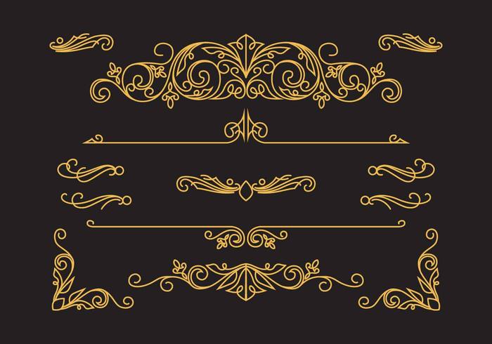 Floral Badge Ornament Collection vector