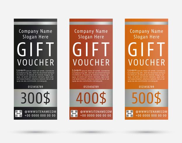 Gift voucher template vector