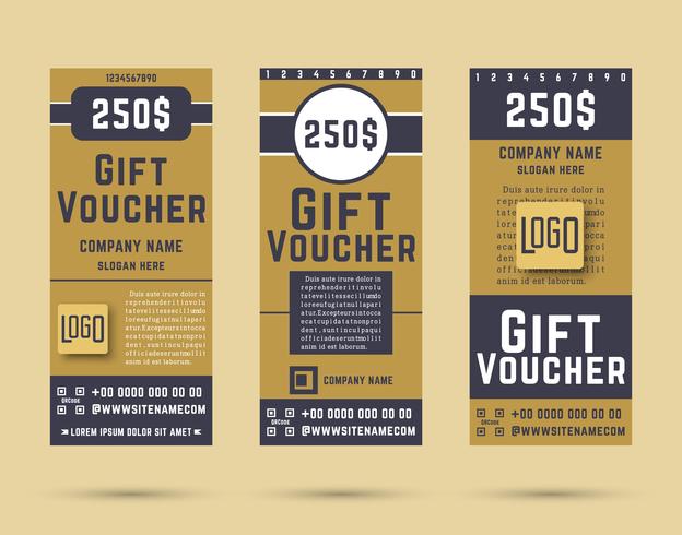 Gift voucher template vector