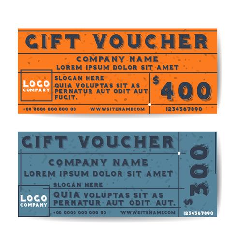 Gift voucher template vector