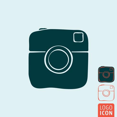 Photo camera icon isolated vector