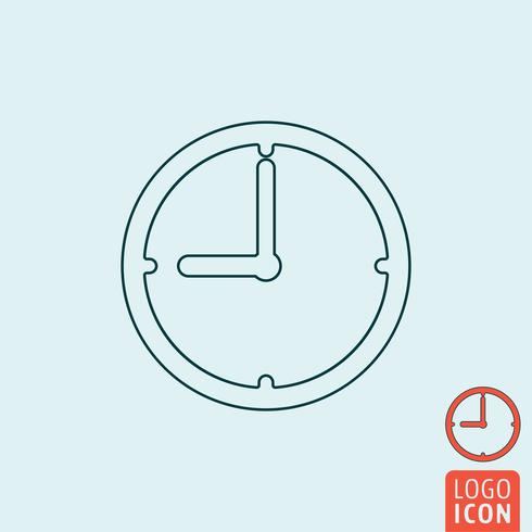 Clock icon isolated vector