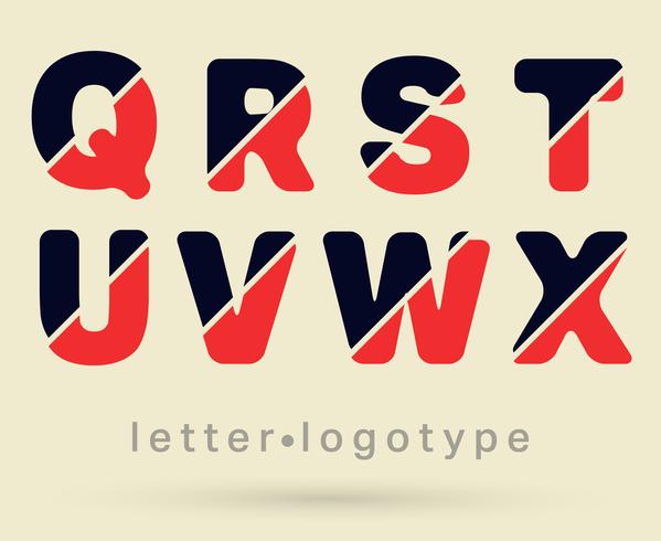 Letter logo font vector