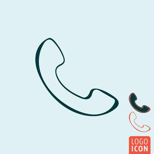 Phone icon isolated vector