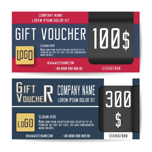 Gift voucher template vector