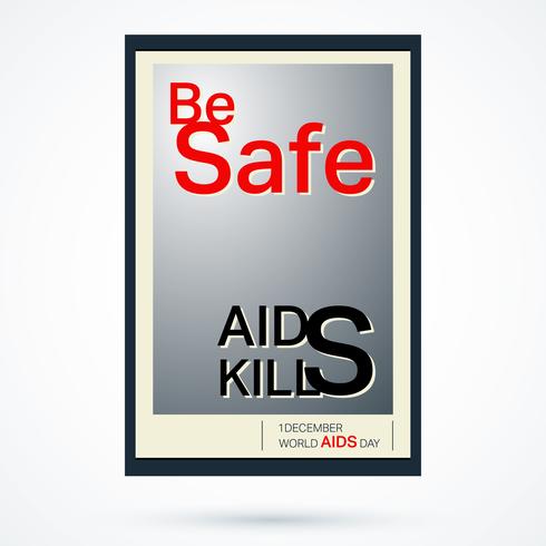 AIDS ribbon poster vector