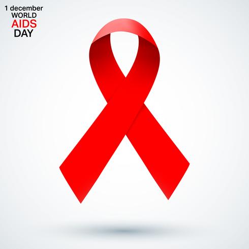 AIDS ribbon symbol vector