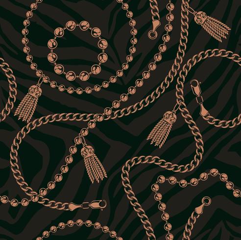 Seamless pattern of chains  vector