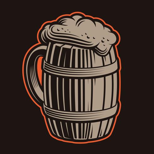 Ilustración de vector de jarra de cerveza
