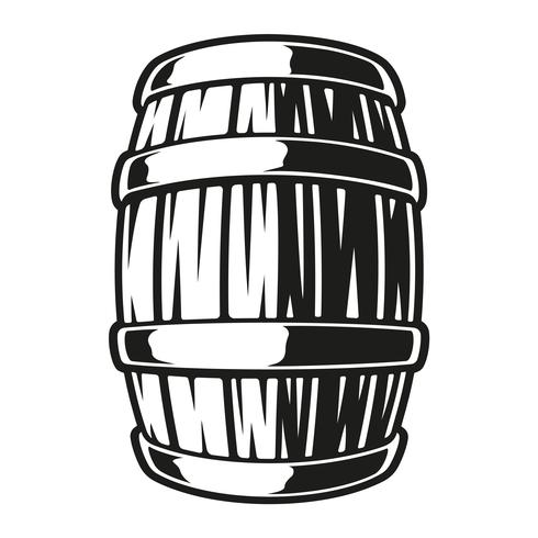 Illustration of a barrel of beer vector
