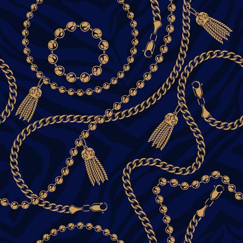 Seamless pattern of chains vector