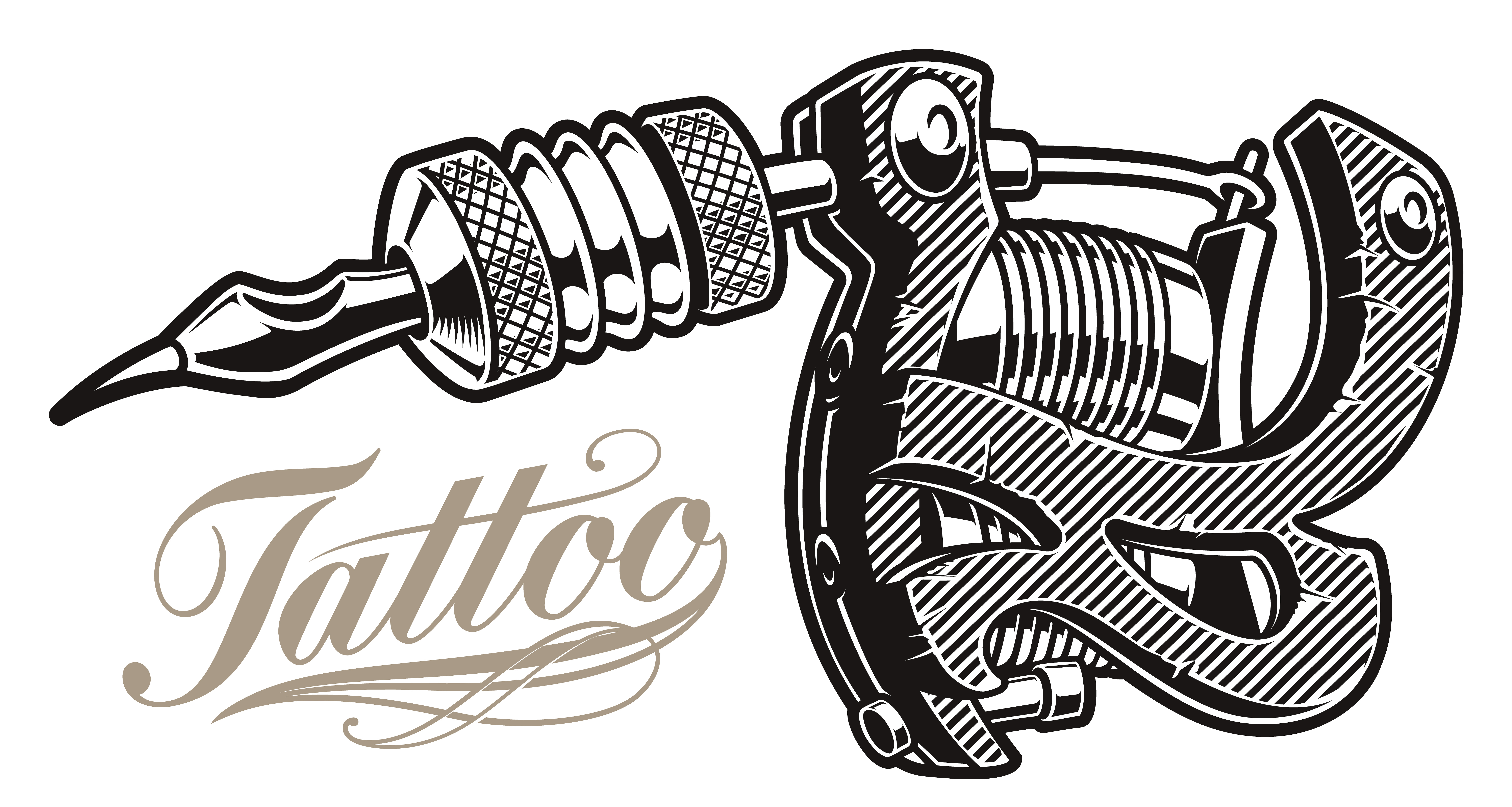 Retro Tattoo Shop Gun Machine Pen Needle Artist Hand Drawn Drawing Cartoon  Vinyl Sticker 4 Tall Color  Amazonca Automotive