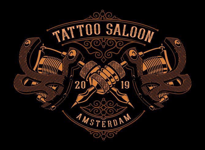 Vintage illustration of tattoo machines 560891 Vector Art at Vecteezy