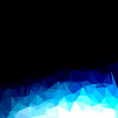 Fondo azul mosaico poligonal, plantillas de diseño creativo vector