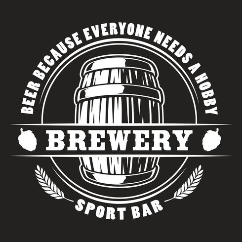 Vector beer barrel badge