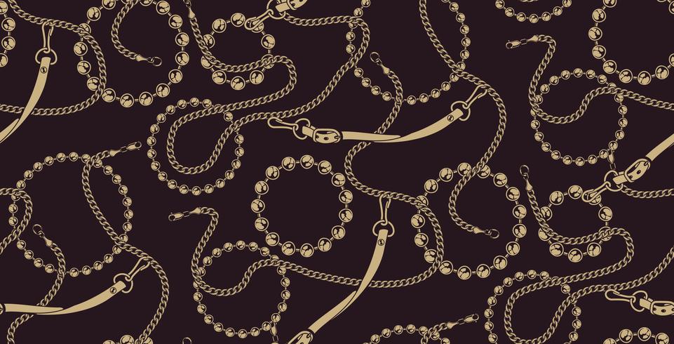 Seamless pattern of chains vector