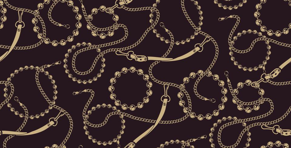 Seamless pattern of chains vector