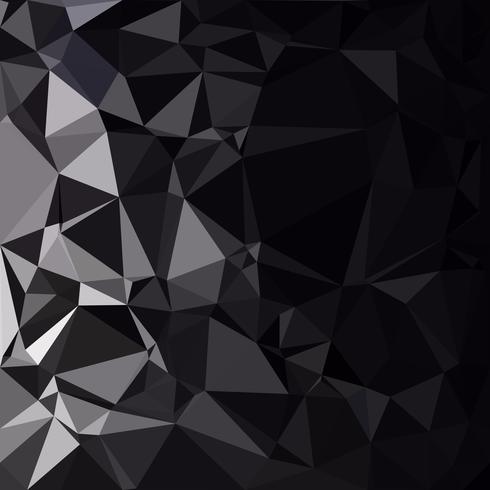 Fondo de mosaico poligonal negro, plantillas de diseño creativo vector