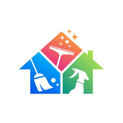 House Cleaning Business Symbol Design vector