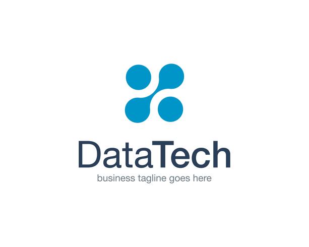 Tecnología de datos Logo icono Vector