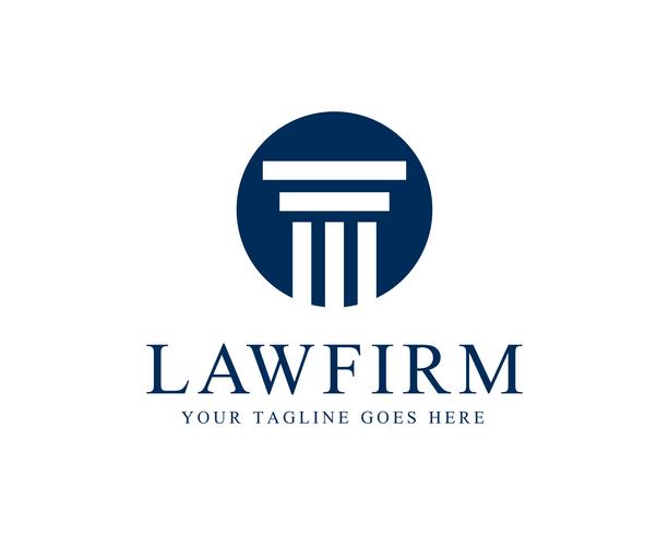 Law Firm Pillar Logo Template Vector