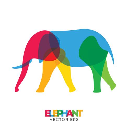 Diseño animal elefante creativo, vector eps 10