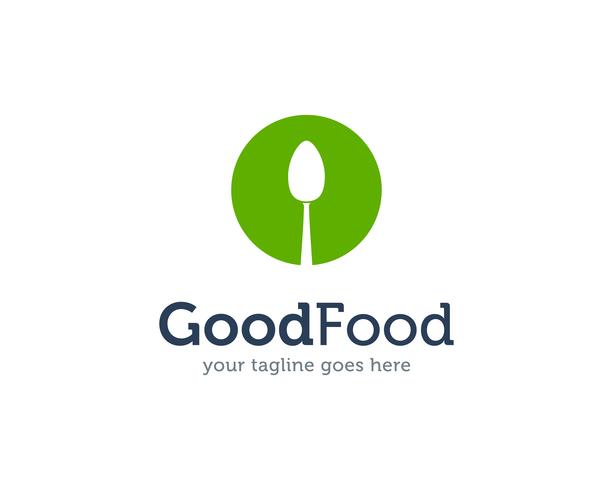 Good Food Spoon Fork Knife Logo Icon Vector