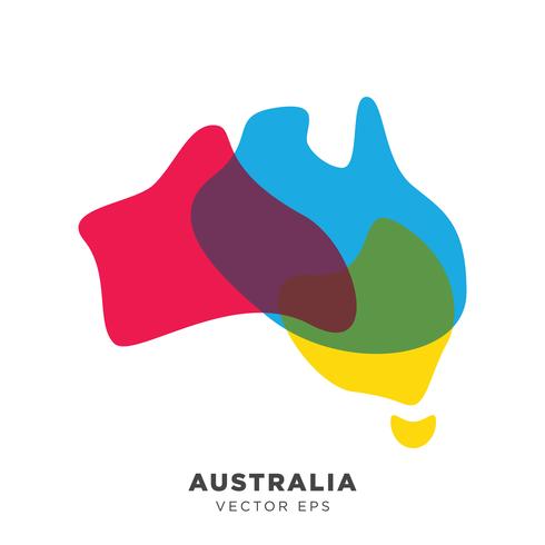 Vector creativo de mapa de Australia, vector eps 10