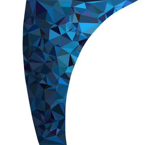 Fondo azul mosaico poligonal, plantillas de diseño creativo vector