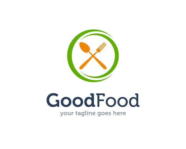 Good Food Spoon Fork Knife Logo Icon Vector