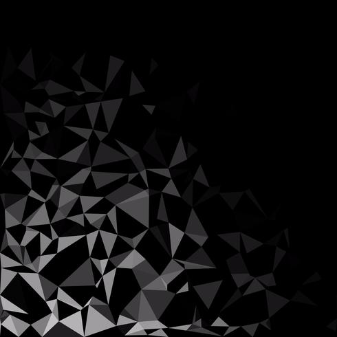 Fondo de mosaico poligonal negro, plantillas de diseño creativo vector