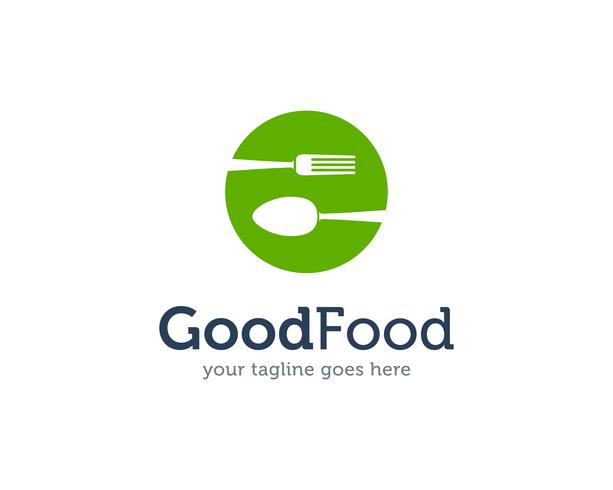 Good Food Spoon Fork Knife Logo Icon Vector