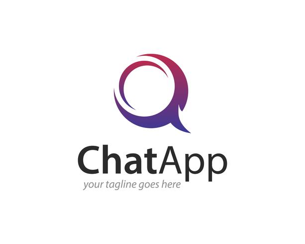 aplicación de chat logo icono vector