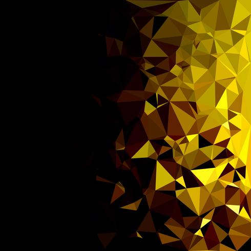 Fondo amarillo mosaico poligonal, plantillas de diseño creativo vector